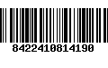 Código de Barras 8422410814190