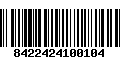 Código de Barras 8422424100104