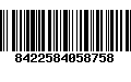 Código de Barras 8422584058758