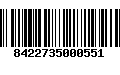 Código de Barras 8422735000551