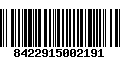 Código de Barras 8422915002191