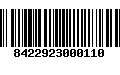 Código de Barras 8422923000110