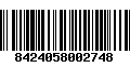 Código de Barras 8424058002748