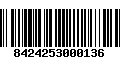 Código de Barras 8424253000136