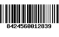 Código de Barras 8424560012839