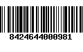 Código de Barras 8424644000981