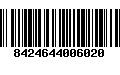 Código de Barras 8424644006020