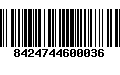 Código de Barras 8424744600036