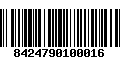 Código de Barras 8424790100016