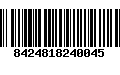 Código de Barras 8424818240045