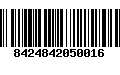 Código de Barras 8424842050016