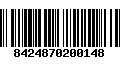 Código de Barras 8424870200148