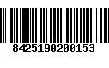 Código de Barras 8425190200153