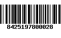 Código de Barras 8425197800028