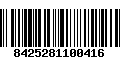 Código de Barras 8425281100416