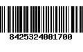 Código de Barras 8425324001700