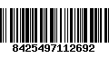 Código de Barras 8425497112692