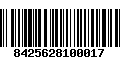 Código de Barras 8425628100017