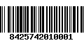 Código de Barras 8425742010001