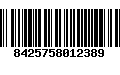 Código de Barras 8425758012389