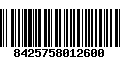 Código de Barras 8425758012600