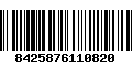 Código de Barras 8425876110820