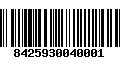 Código de Barras 8425930040001