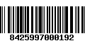 Código de Barras 8425997000192