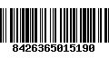 Código de Barras 8426365015190