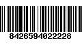 Código de Barras 8426594022228