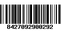 Código de Barras 8427092900292