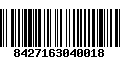 Código de Barras 8427163040018