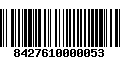 Código de Barras 8427610000053