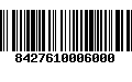 Código de Barras 8427610006000