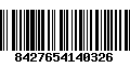 Código de Barras 8427654140326