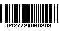 Código de Barras 8427729000289