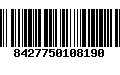 Código de Barras 8427750108190