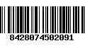 Código de Barras 8428074502091