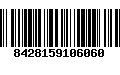 Código de Barras 8428159106060