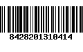 Código de Barras 8428201310414