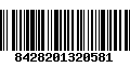 Código de Barras 8428201320581