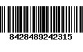 Código de Barras 8428489242315