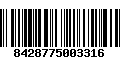 Código de Barras 8428775003316