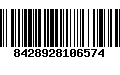 Código de Barras 8428928106574