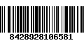 Código de Barras 8428928106581