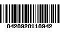 Código de Barras 8428928118942