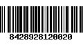 Código de Barras 8428928120020