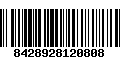 Código de Barras 8428928120808