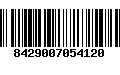 Código de Barras 8429007054120