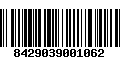 Código de Barras 8429039001062